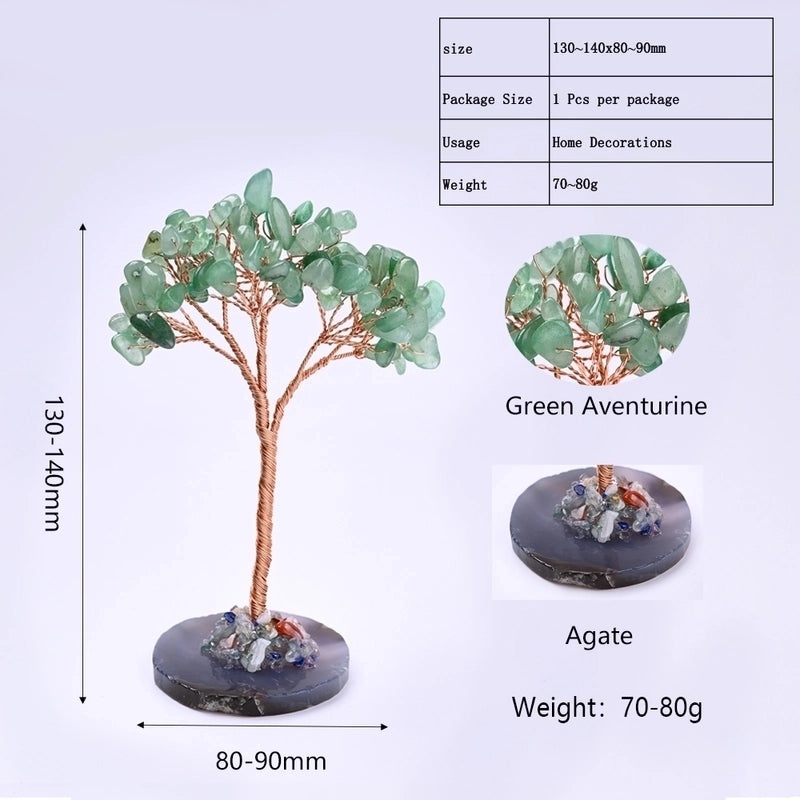 Minimalist Tree Gemstone Copper Wire Ornament|Home Decor & Accessories