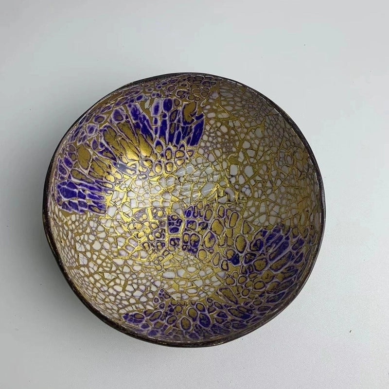 Natural Coconut Shell Charcoal Tableware Plate | Eco-Friendly Dining Accessories