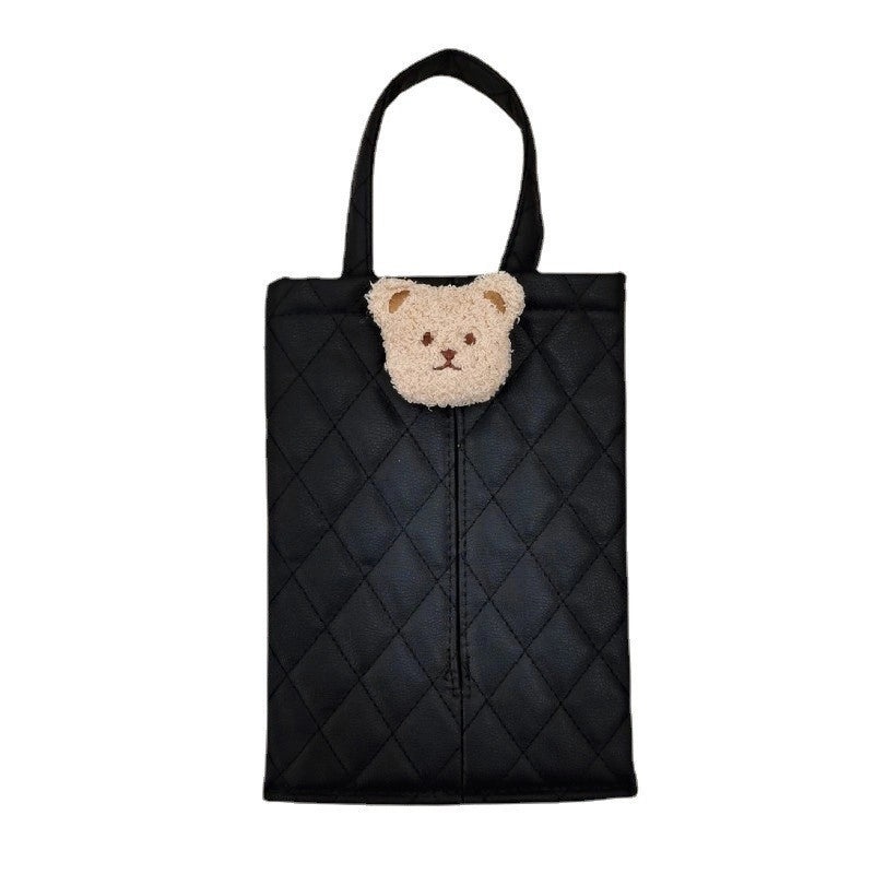 Cute Bear PU Leather Tissue Holder for Travel & Home Use|Home & Living Accessories