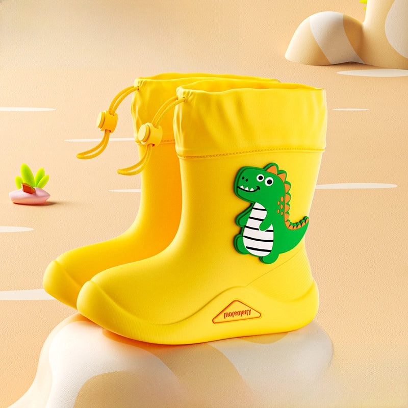 Kids Transparent Cartoon Raincoat and Boots Set Waterproof Full Body Rain Gear for Kindergarten and Primary School Students|Children's Rainwear