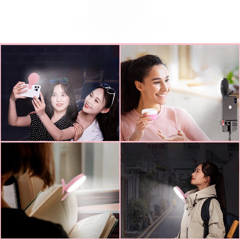 Portable Mini LED Clip-On Phone Selfie Light for Beauty Photography|手机配件