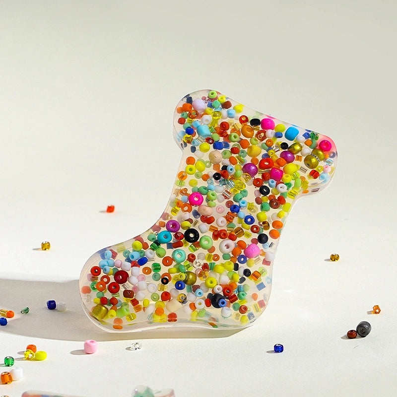 Christmas Silicone Decompression Toys Buckle Beads Stress Relief Fidget Toys|Stress Relief Toys