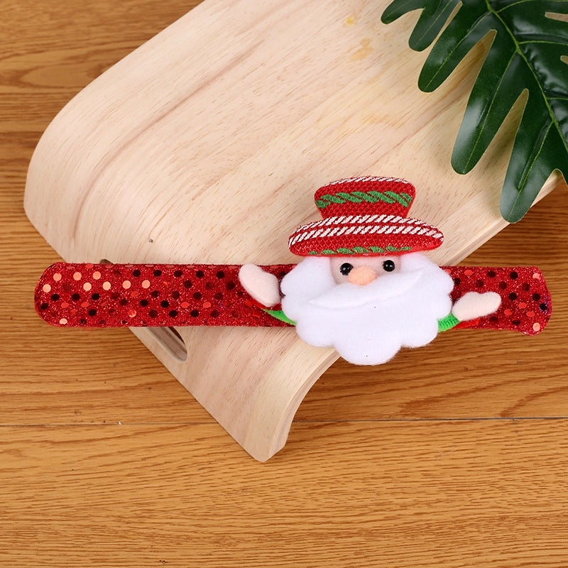 Christmas Light-Up Slap Bracelets for Kids, Snowman & Santa Designs|Kids Jewelry & Accessories
