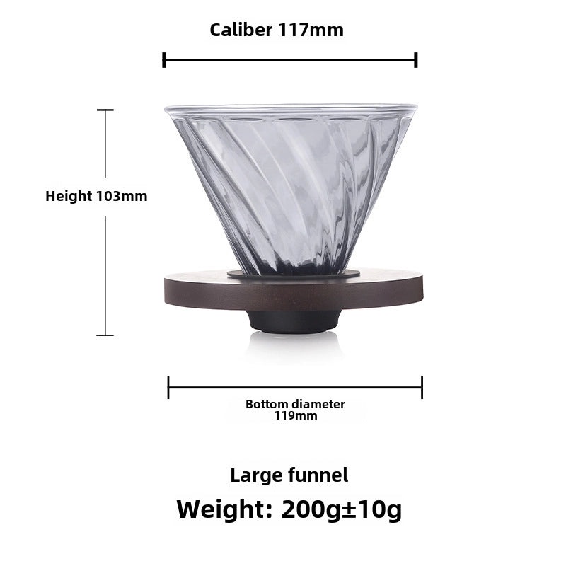 Handmade Heat-Resistant Glass Coffee Pot with Filter for Household Use | Kitchen & Dining