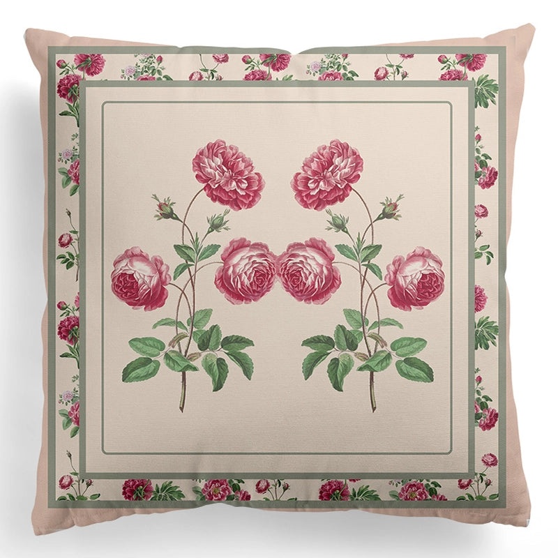 European Retro Floral Pillowcase with Geometric Plaid Design|Home Decor Cushions