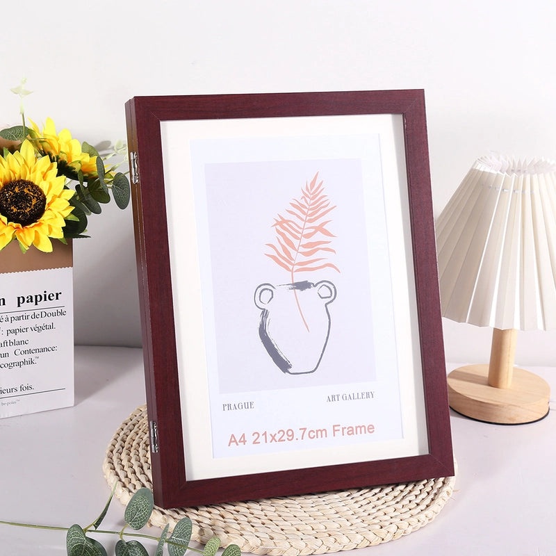 Wooden Magnetic Flip Photo Frame with Storage for Kids' Art and Pictures | Photo Frames & Displays