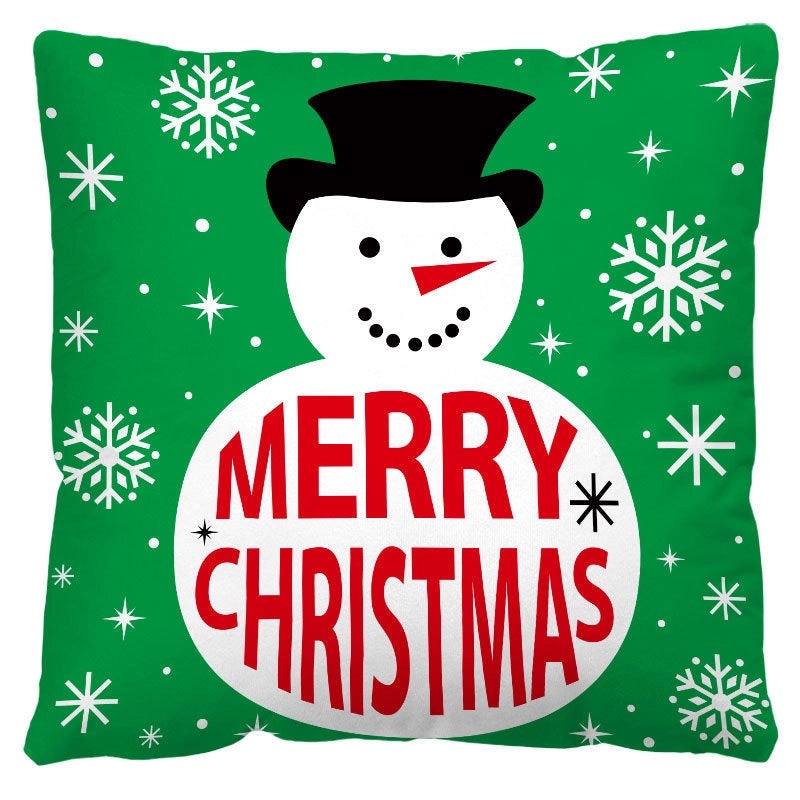 Nordic Christmas Flannel Pillow Covers with Tree Letter Snowman Design | Home Decor & Sofa Accessories