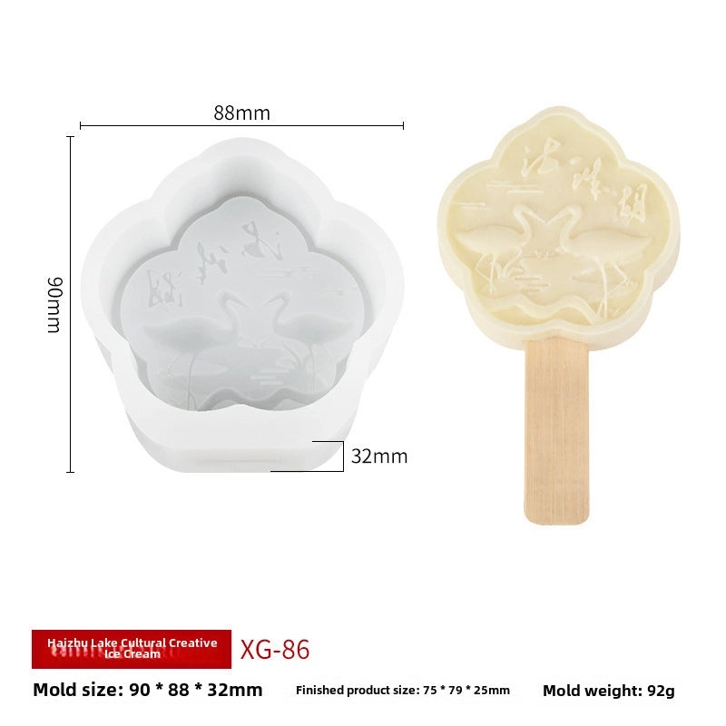 Sanxin Fanhua Silicone Ice Cream Mold Homemade Popsicle Maker Creative Grinding Tool for Scenic Spots|Kitchen & Dining Accessories