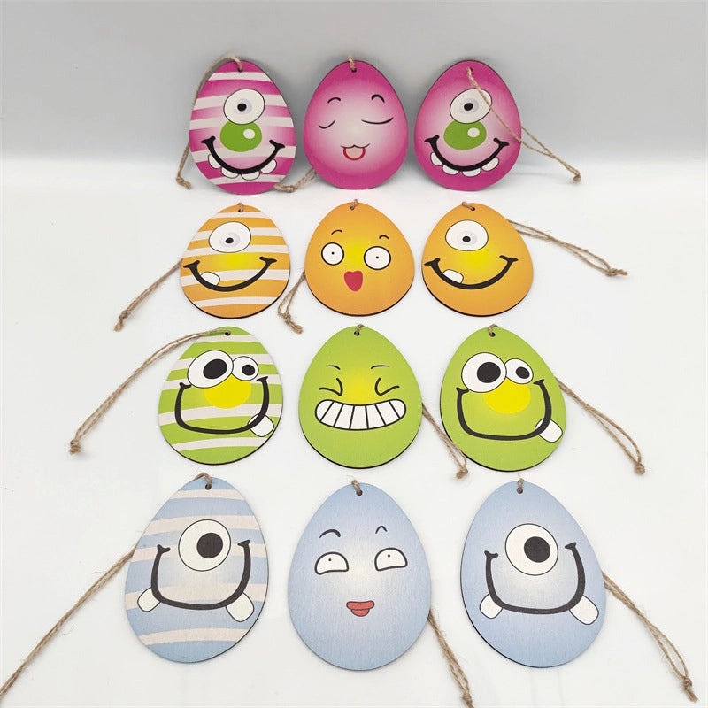 Elegant Easter Wooden Rabbit Hanging Ornament for Home Party Decorations | Home Decor