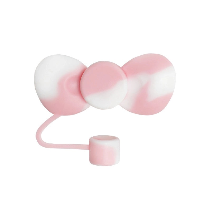 Adorable Bow Knot Silicone Straw Cap 1pc|Straw Accessories