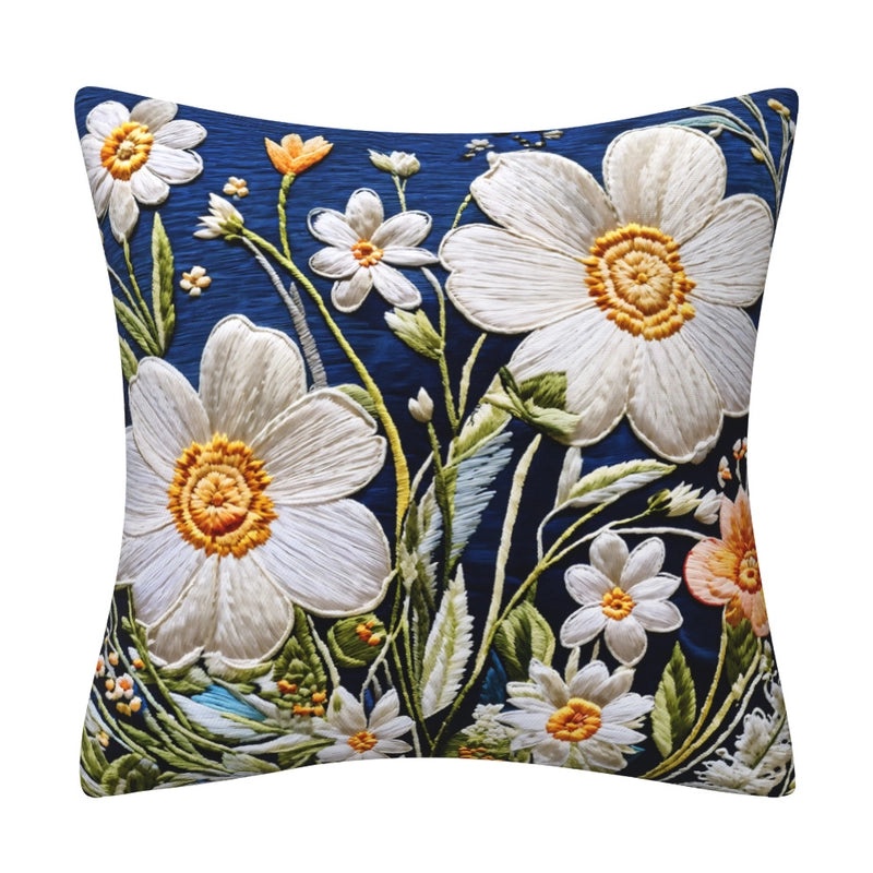 Elegant Minimalist Floral Polyester Pillow Covers for Couch and Sofa Decor|Home Decor & Living Room Accessories
