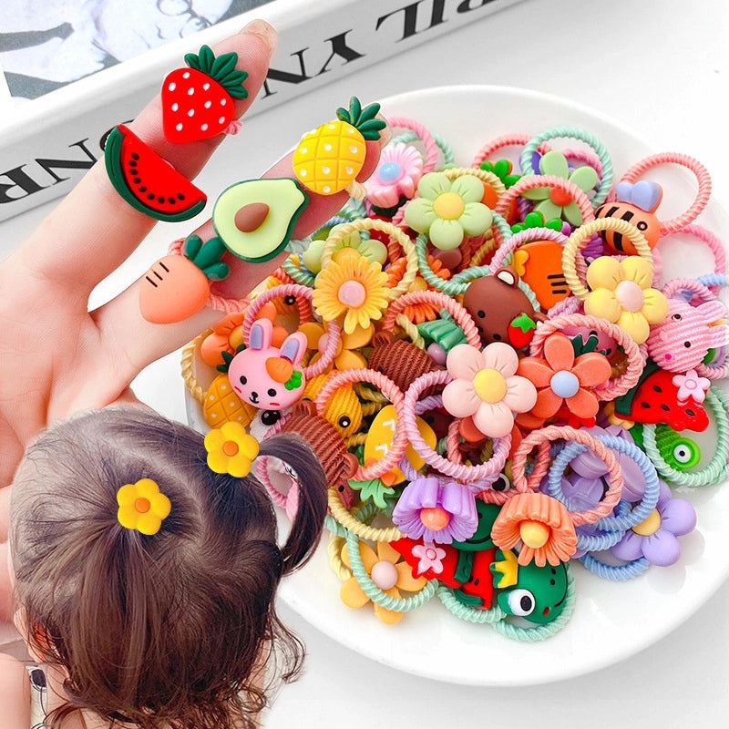 Gentle Baby Hair Bands, Soft Rubber Hair Ties for Kids, Non-Damaging Korean Style Hair Accessories|Childrens Hair Accessories