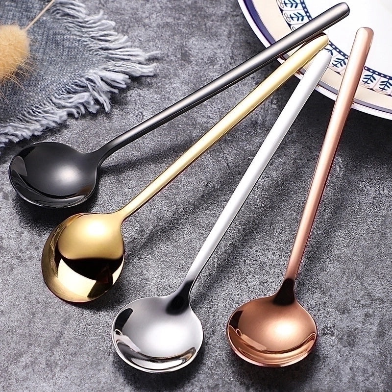 Elegant Solid Color Stainless Steel Spoon for Everyday Use|Kitchen & Dining Utensils