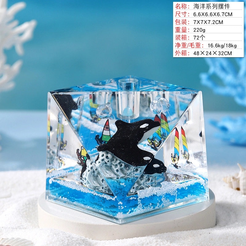 Creative Cartoon Liquid Oil Drop Ornament Transparent Acrylic Pressure Relief Craft|Home Decor Gifts