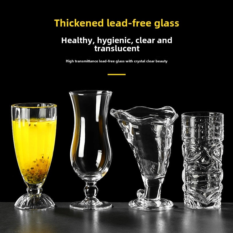 Large Capacity Glass Juice Cup for Milk Tea Mojito Cocktail Bars | Drinkware & Glassware