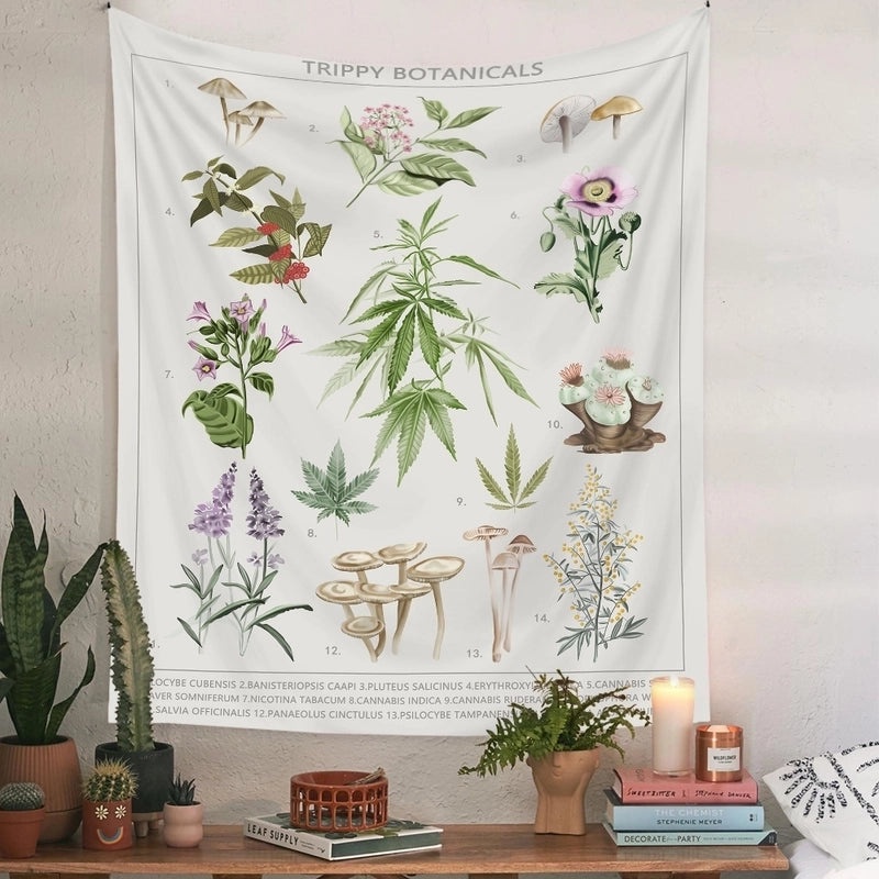 Vintage Floral Botanical Tapestry Wall Hanging|Home Decor & Wall Art