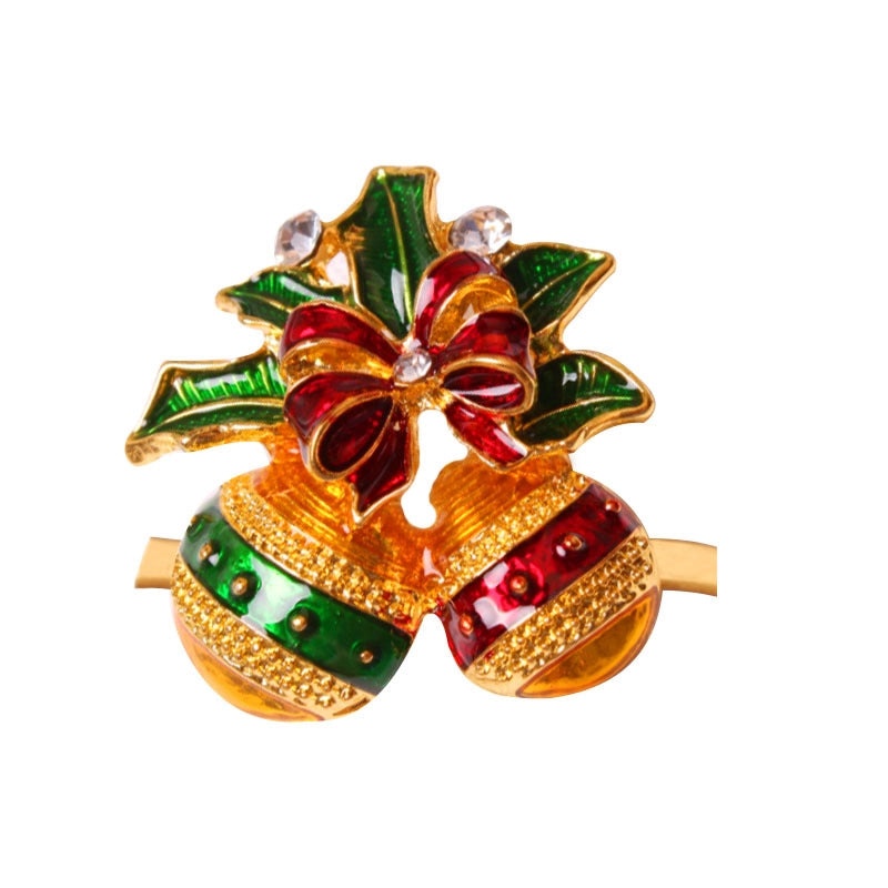 Christmas Cartoon Santa Claus Alloy Napkin Ring Casual Elegant Holiday Table Decor | Holiday Tableware