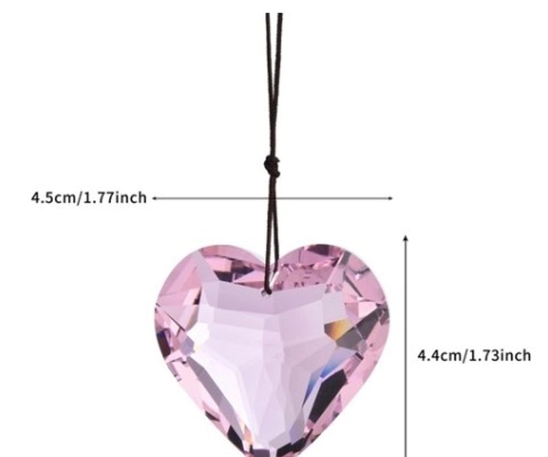 Pastoral Heart-Shaped Artificial Crystal Suncatcher Wind Chime for Valentine’s Day | Home Decor & Wall Art