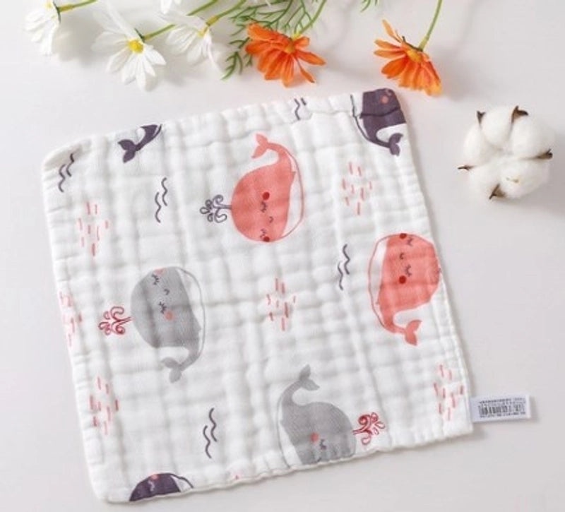 Cartoon Style Cotton Baby Burp Cloths Soft and Minimalist Newborn Accessories|Baby Accessories