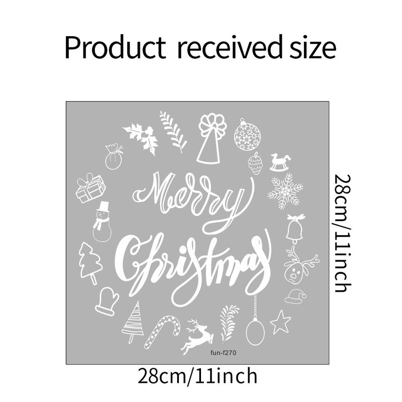 Festive Christmas PVC Letter Wall Sticker for Casual Home Decor