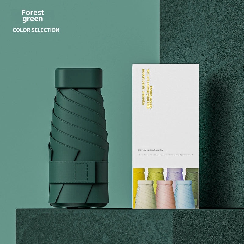 Ultra Light 60% UV Protection Folding Sun Umbrella for Women | Portable Pocket Sunshade with Custom Logo | Promotional Item | Fashion Accessories