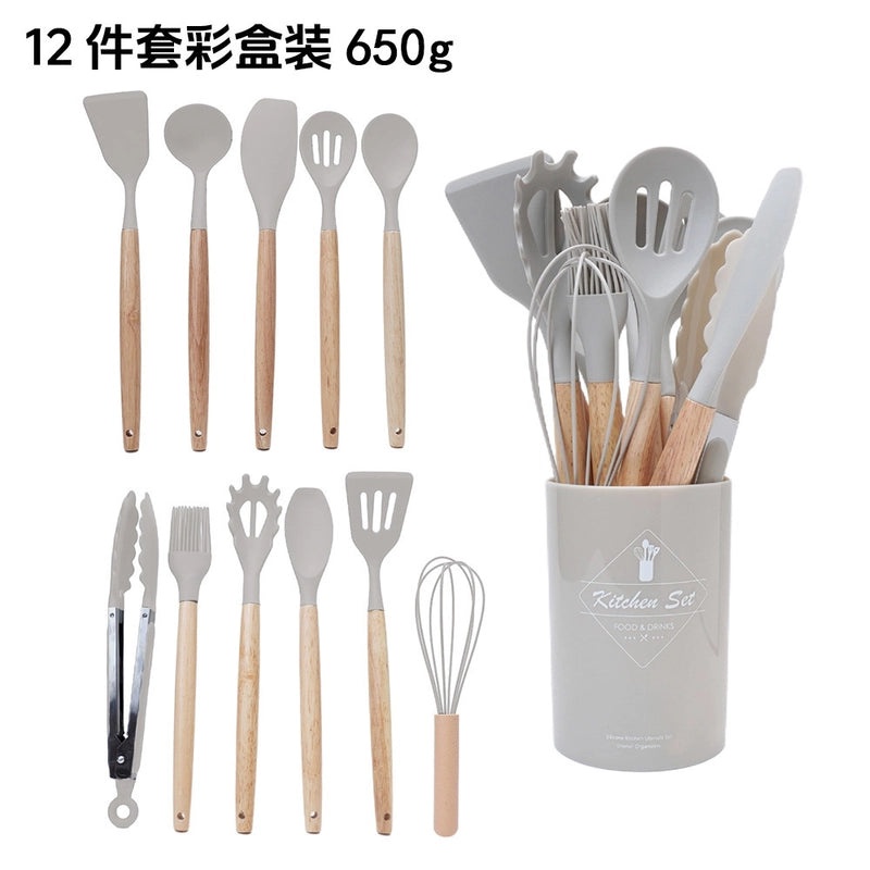 Silicone BBQ Spatula Set with Minimalist Color Block Design|Kitchen Utensils & Tools