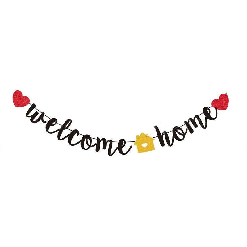 Welcome Home Banner Flag for Party Retirement Family Gathering Decoration|Home Decor Accessories