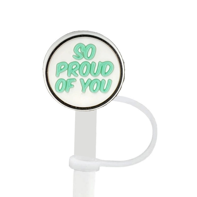 Silicone Letter Straw Mouthpiece 1 Piece Soft Cute Reusable Drink Accessory|Drinkware & Bar Accessories