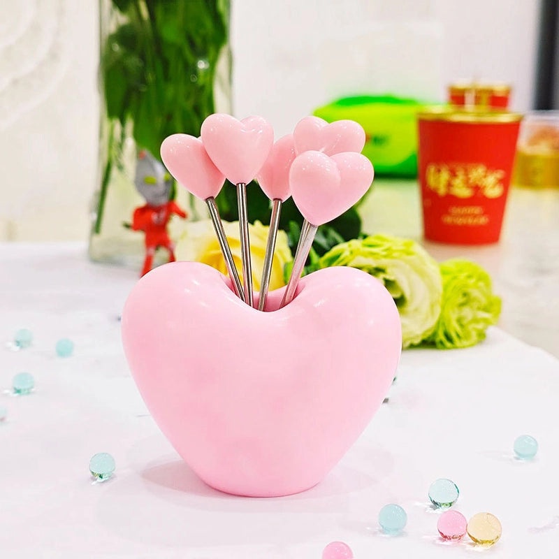 Fruit-Shaped Stainless Steel Fork Set with Apple, Strawberry, Banana Design | Kitchen Accessories