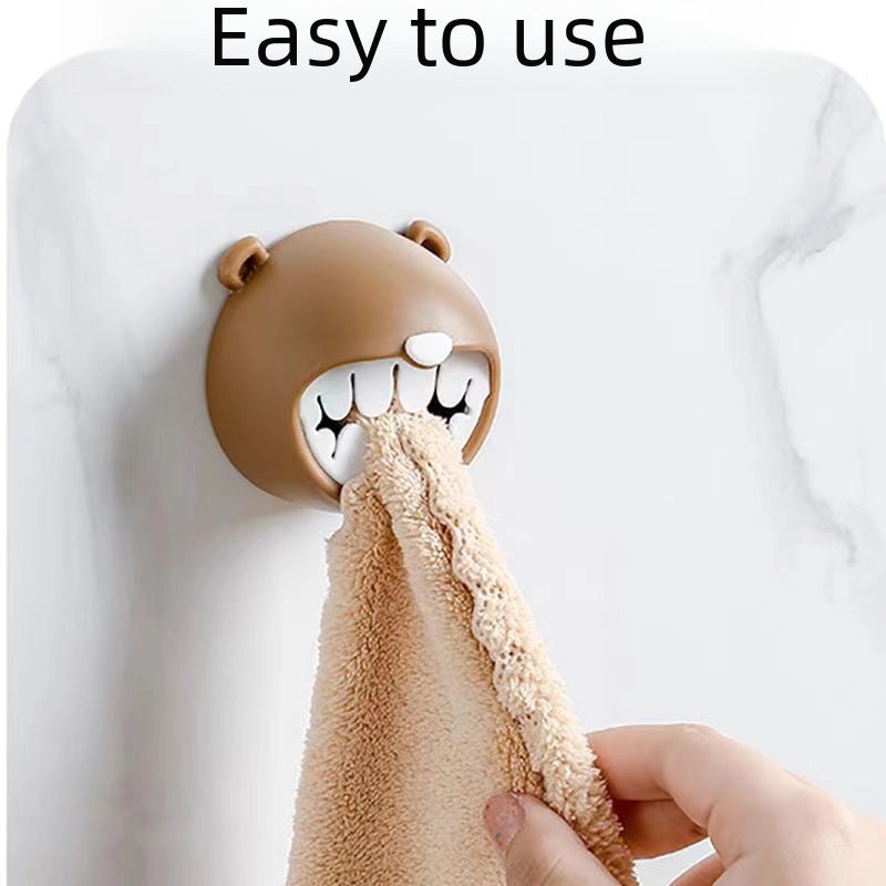 Bear Shaped Towel Hook for Bathroom and Kitchen | Home Organization & Storage