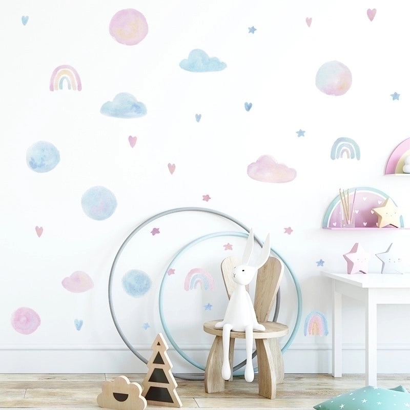 Stylish Cloud PVC Wall Decal for Home Decor | Wall Stickers & Murals