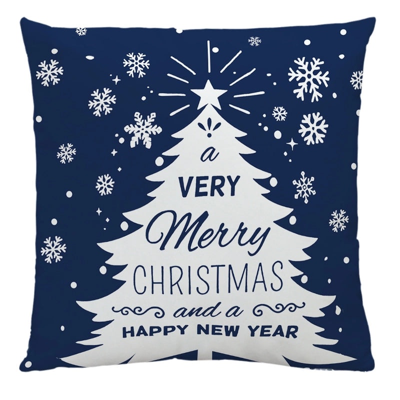 Christmas Velvet Car Pillow Cover Super Soft Sofa Cushion Case | Home Decor