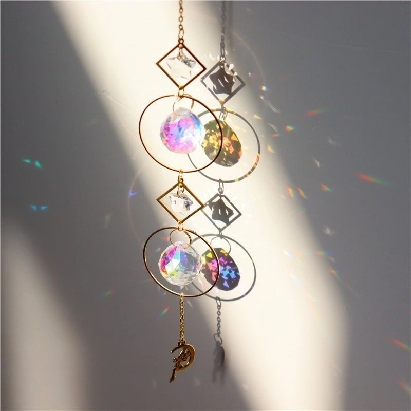 Trendy Sun-Shaped Crystal Suncatcher Wind Chime for Wall Decor|Home Decor