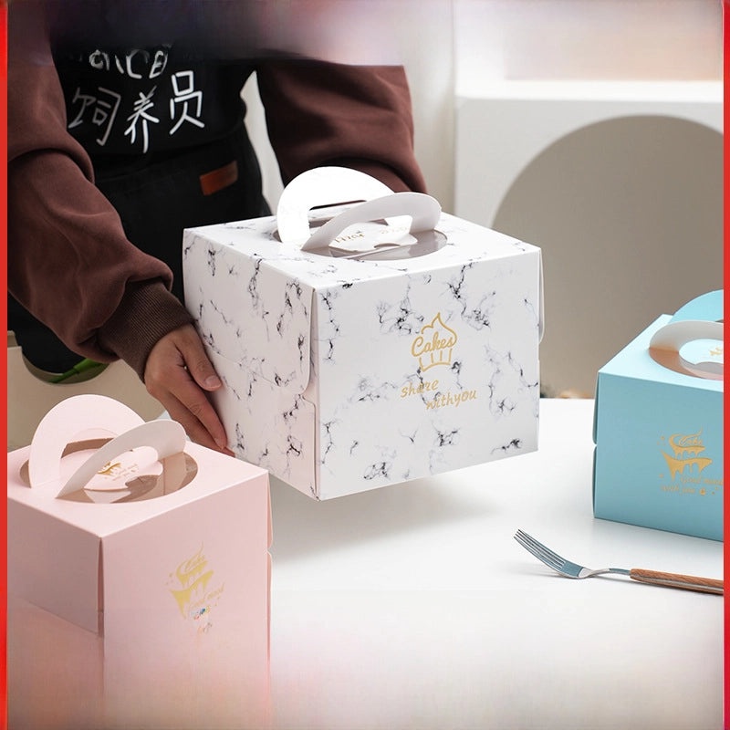 加厚便携生日蛋糕包装盒，适用4寸及6寸蛋糕，烘焙防潮盒|蛋糕包装盒及配件