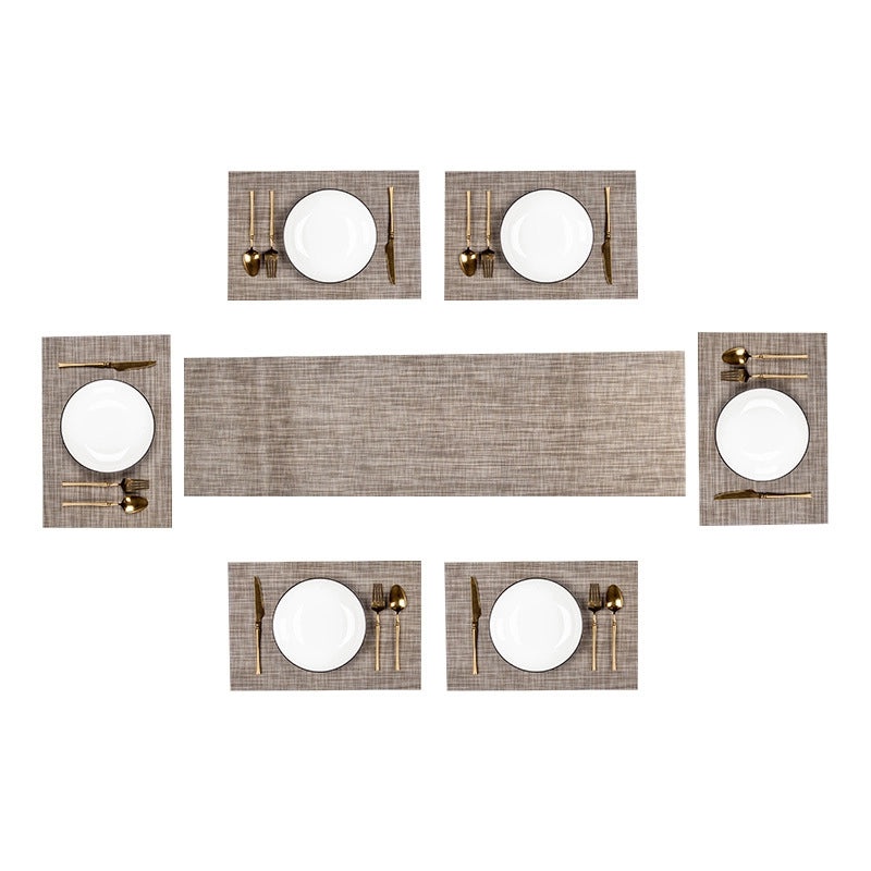PVC Placemat and Table Runner Set, Washable Insulated Mats for Home and Hotel Use|Home & Kitchen Table Linens