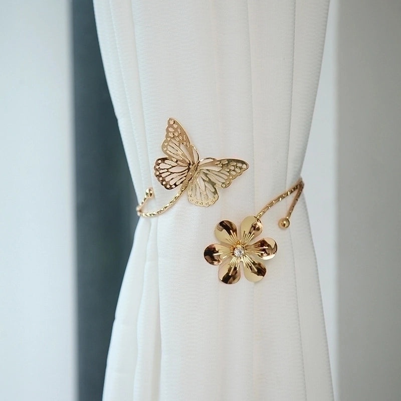 Vintage Floral Butterfly Metal Curtain Tieback|Home Decor Accessories