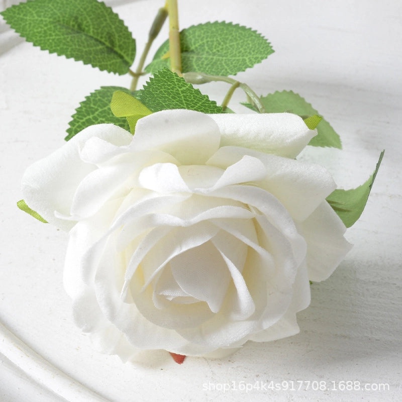 Artificial Rose Single Stem Flannel Flower for Home Wedding Valentine's Day Decoration|Home Decor & Wedding Accessories