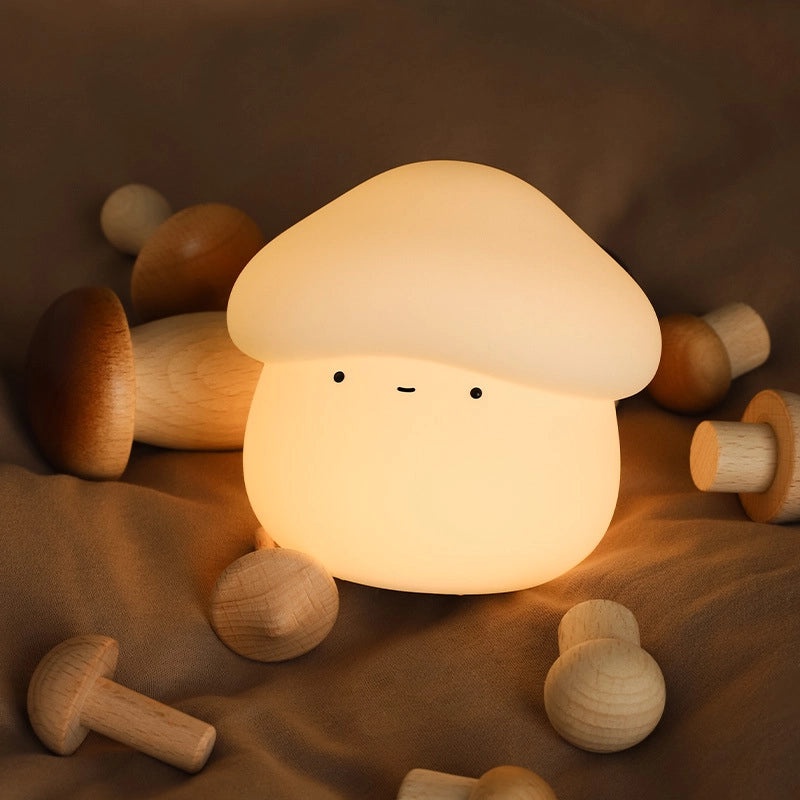 Mushroom Silicone Night Light USB Rechargeable Dimmable Lamp for Bedroom Baby Feeding Bedside|Home Decor Lighting