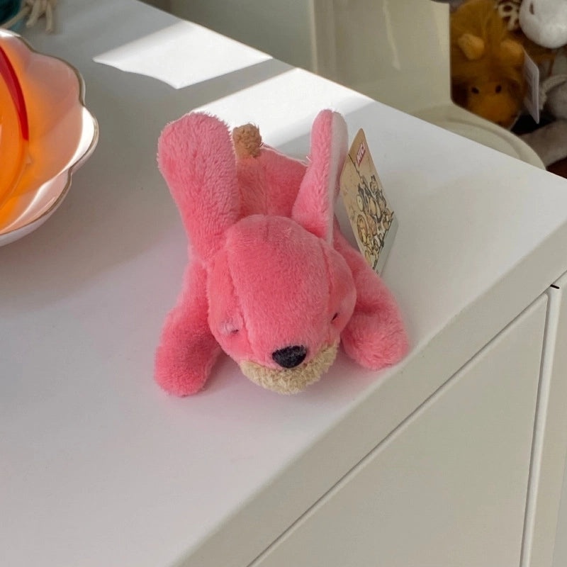 Cute Fried Fur Lion Plush Magnet Cartoon Animal Monkey Pig Refrigerator Sticker Rearview Mirror Doll Ornaments|Car Accessories