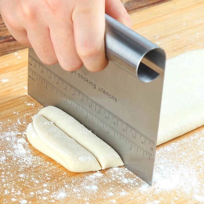 Multifunctional Stainless Steel Noodle Cutter and Dough Scraper | Kitchen Tools