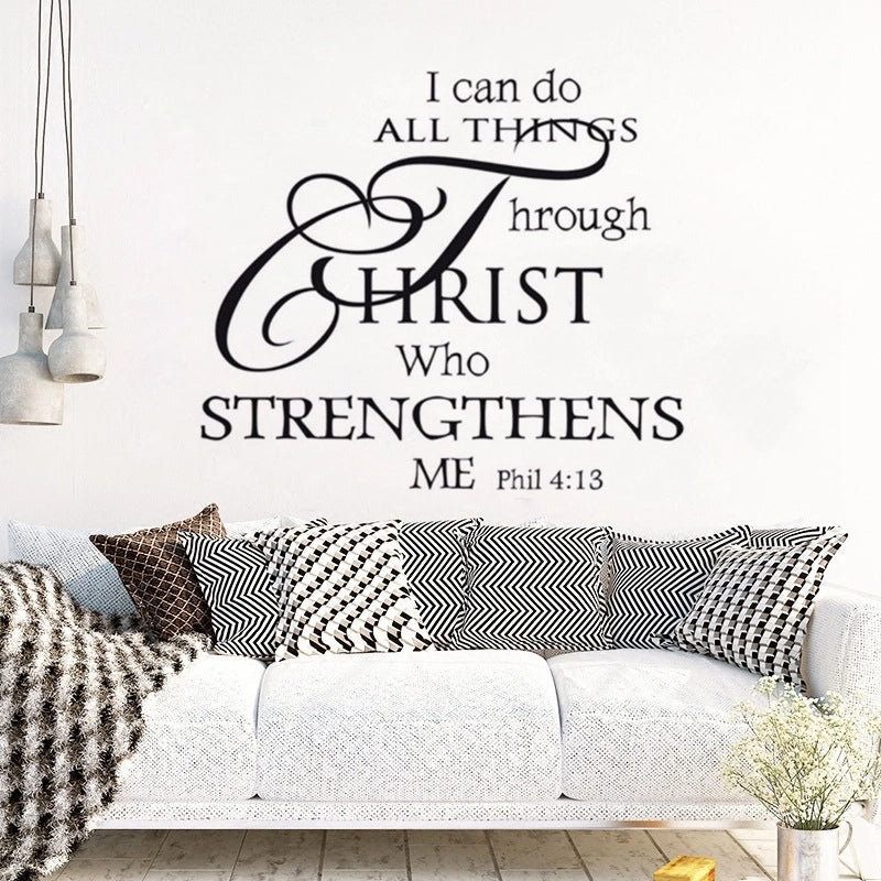 Inspirational Removable English Wall Decals for Living Room Sofa Background | Home Decor Wall Stickers