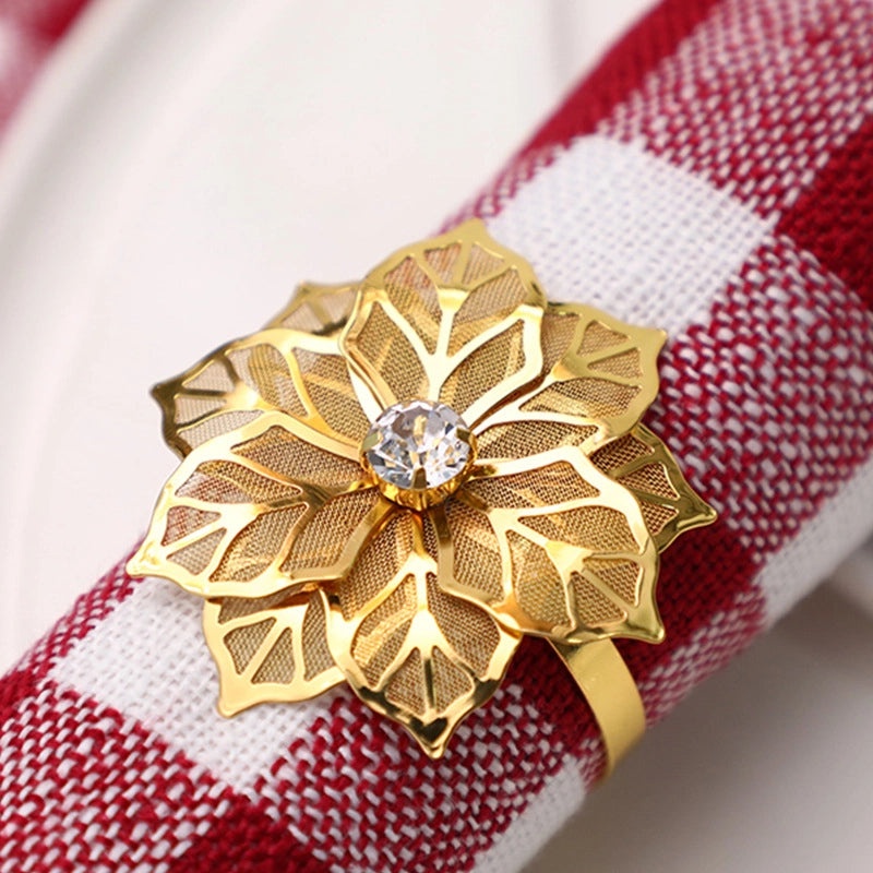 Stylish Floral Stainless Steel Napkin Holder Single Piece|Dining Accessories