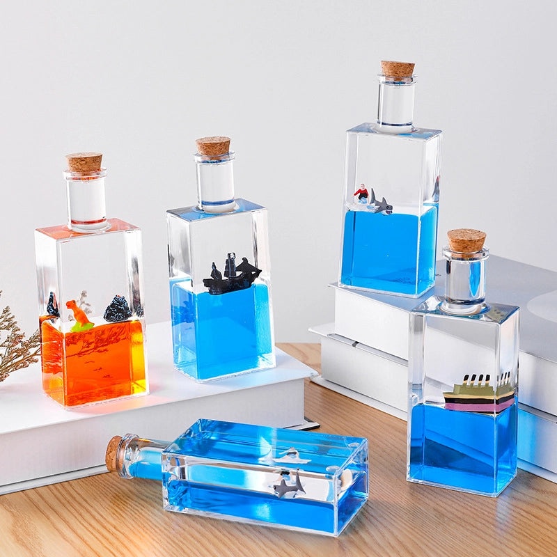 Creative Cartoon Liquid Oil Drop Ornament Transparent Acrylic Pressure Relief Craft|Home Decor Gifts