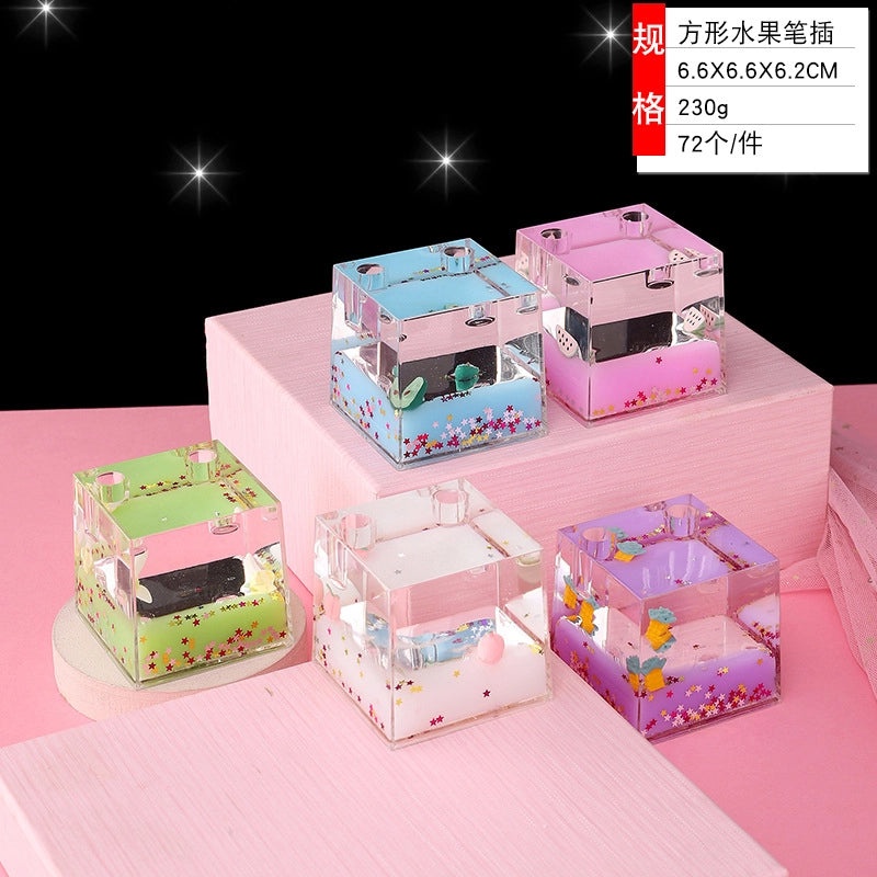 Creative Cartoon Liquid Oil Drop Ornament Transparent Acrylic Pressure Relief Craft|Home Decor Gifts