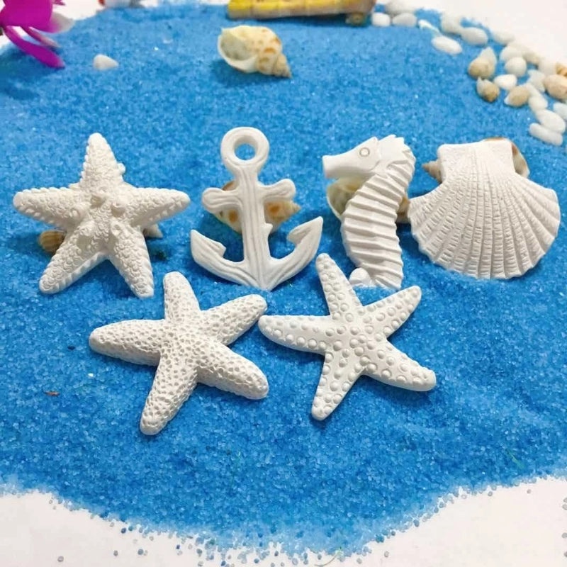 Minimalist Starfish and Seahorse Resin Ornaments for Casual Home Decor|Home Decor Ornaments