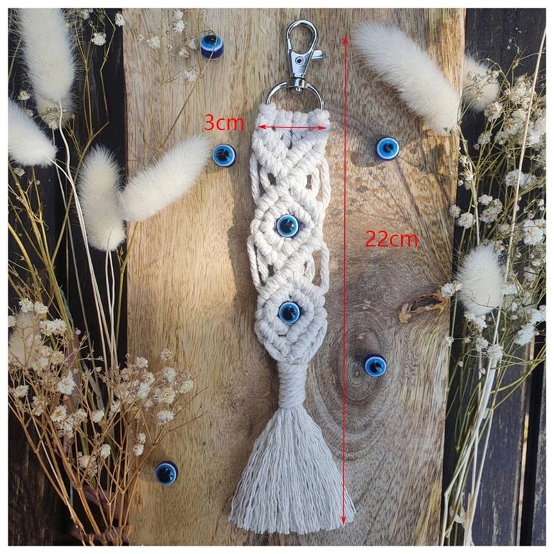 Vintage Evil Eye Cotton Thread Hanging Decoration|Home Decor & Wall Art