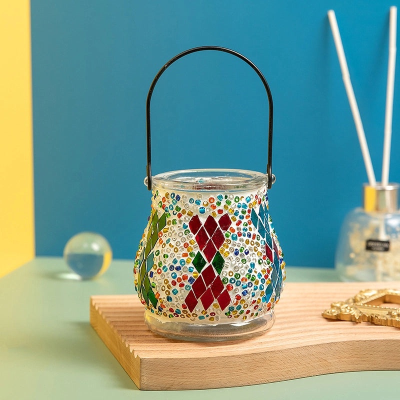 Handcrafted Painted Clay Geometric Glass Seed Beads | Handmade Jewelry Accessories