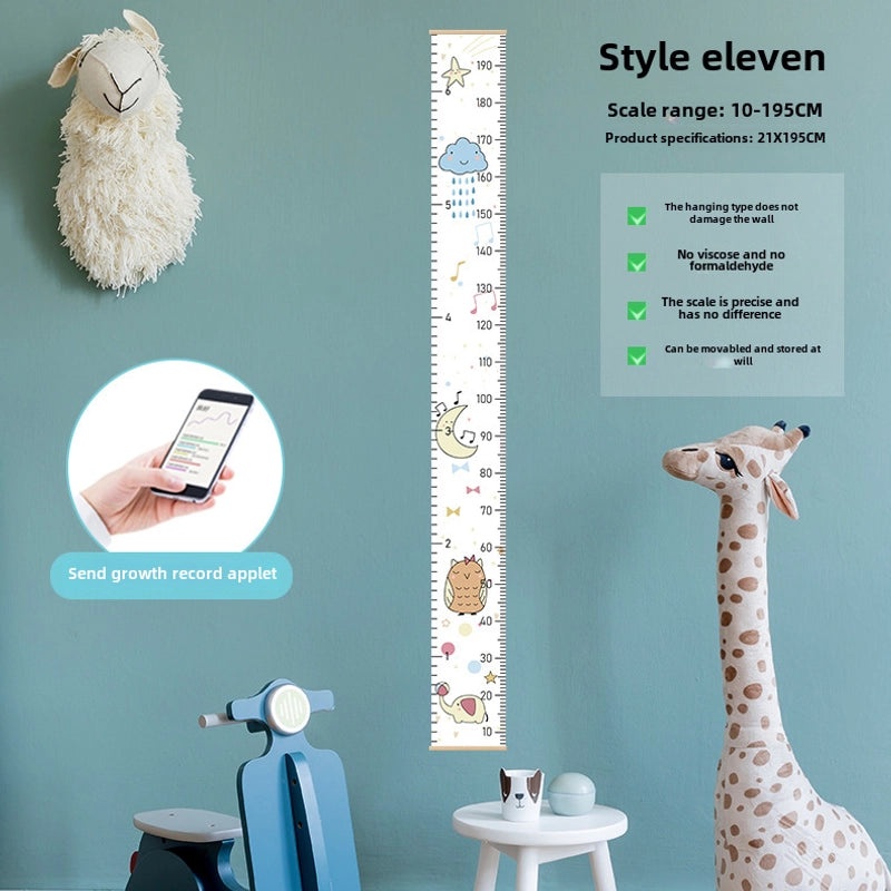 Cartoon Kids Height Chart Wall Decal Removable Baby Growth Sticker Home Measuring Tool|Home & Living > Kids Room Decor