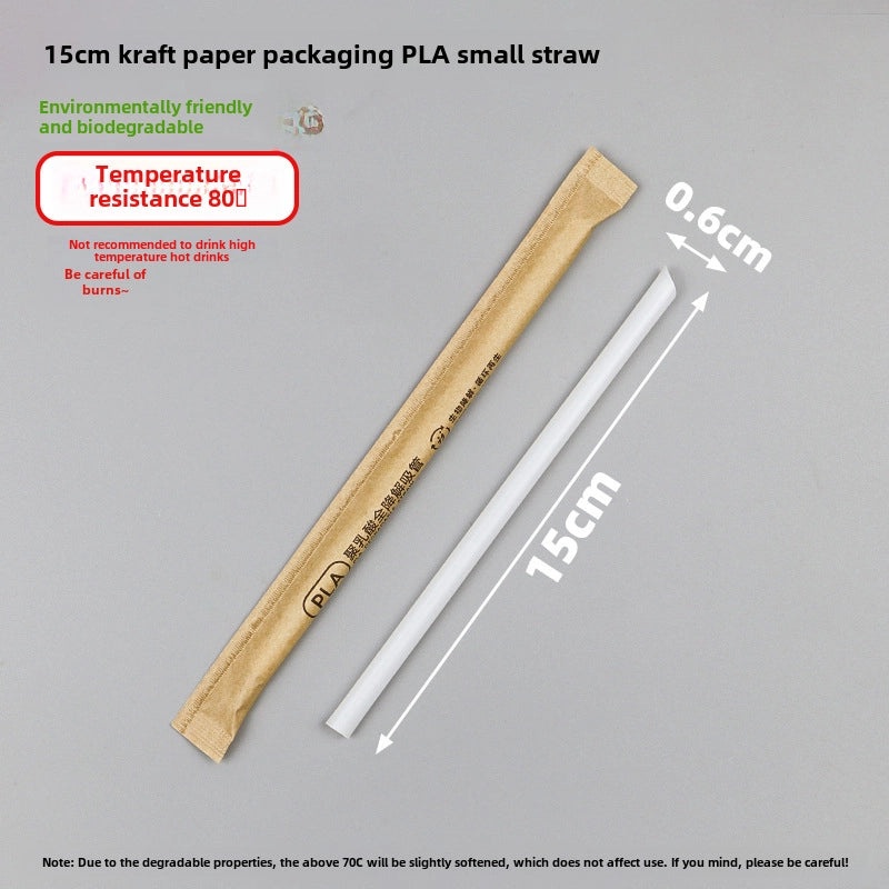 Biodegradable PLA Straws for Hot Drinks | Disposable Milk Tea Coffee Straws | Eco-Friendly Individually Packaged | Drinkware Accessories|Straws &