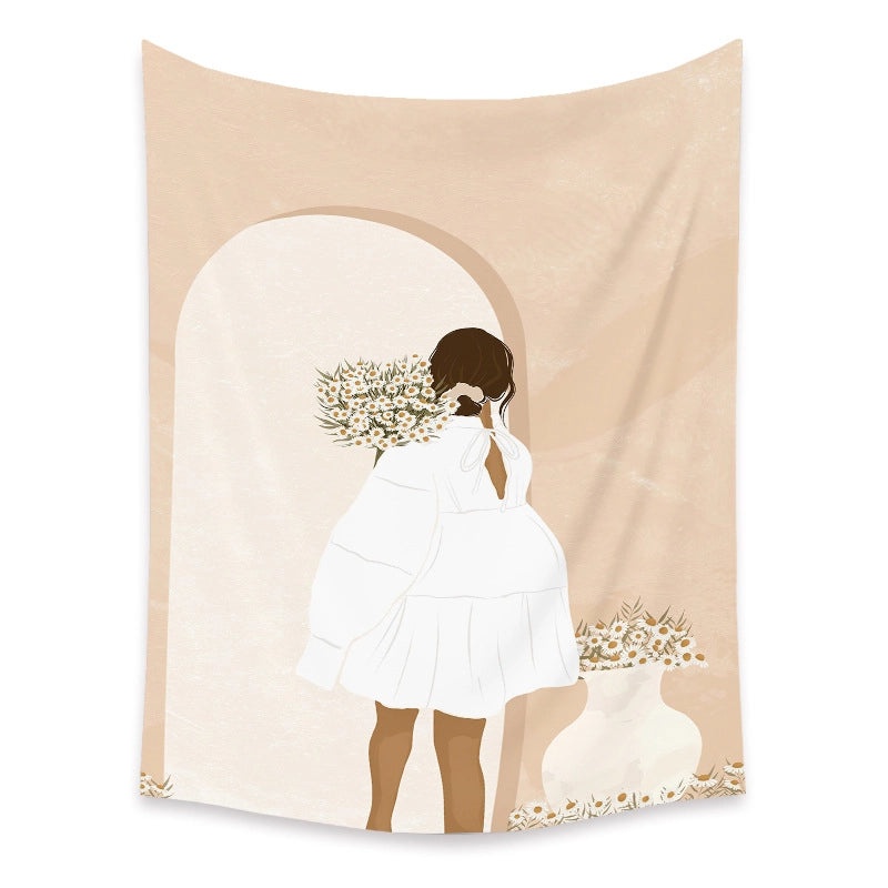 Minimalist Figure Wall Tapestry for Home and Printing Room Decor | Home Decor